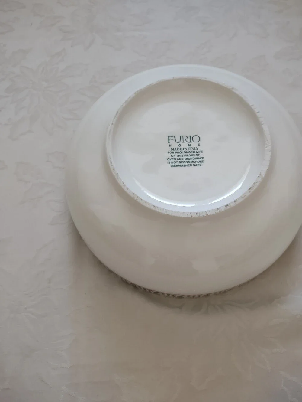 Furio Italy Vintage Large Bowl Ceramics Hand Painted Tree